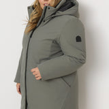 Como Plus - Manteau d'hiver recyclé taille plus pour femme