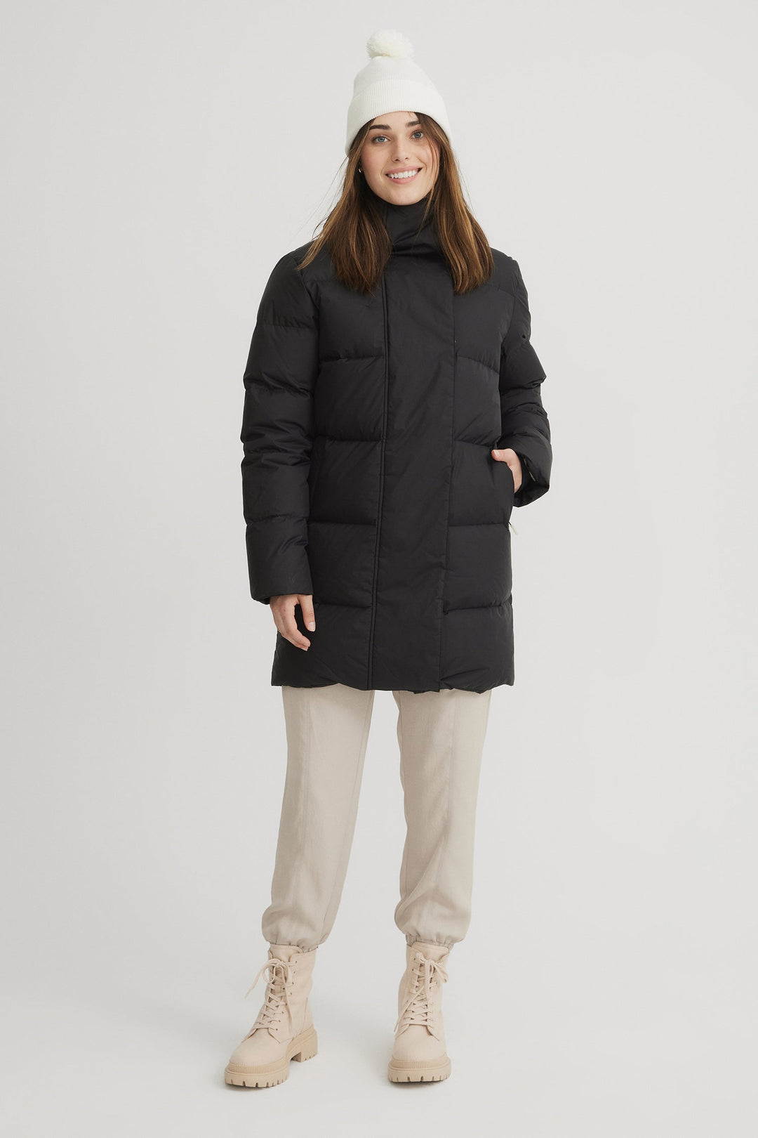 Women s Long Down Puffer Jacket Eco friendly FOSFO Audvik