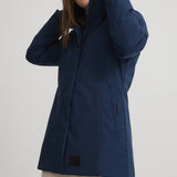 Manteau marine pour femme. Fabriqué au Canada. Court et chaud