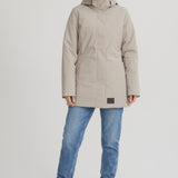 Manteau d'hiver beige court pour femme, livraison gratuite au canada