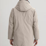 Manteau d'hiver couleur sable pour homme. Tissu recyclé et imperméable