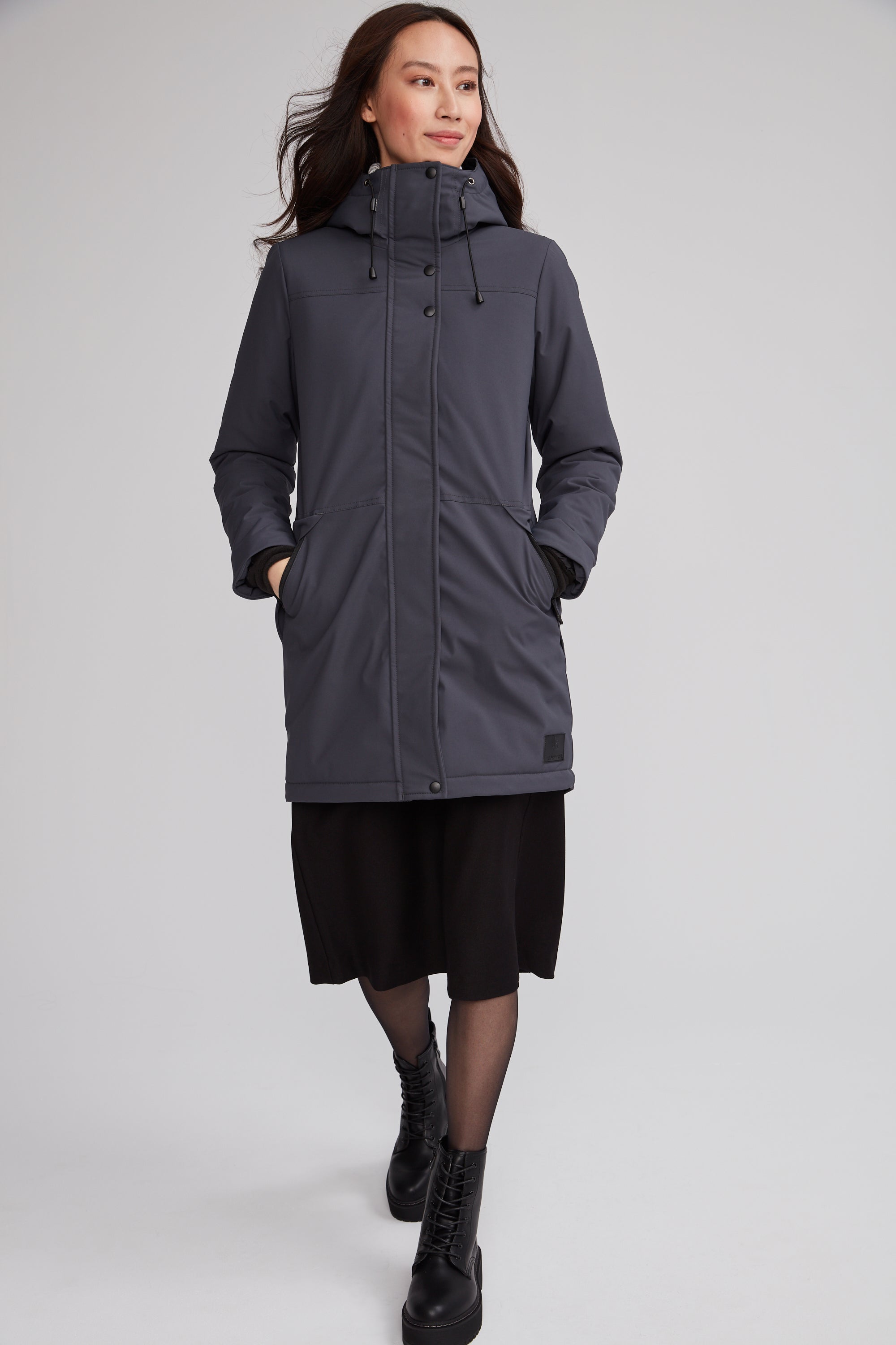Manteau d'hiver écoresponsable mi-long pour femme