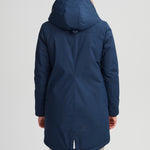 Manteau d'hiver marine isolé synthétiquement dos