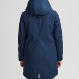 Manteau d'hiver marine isolé synthétiquement dos