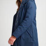 Manteau d'hiver isolé marine mi-cuisse fait au québec
