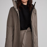 Manteau chaud hiver isolé pour femme kaki