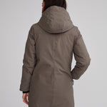 Manteau isolé kaki femme fait au québec dos