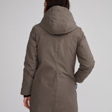 Manteau isolé kaki femme fait au québec dos