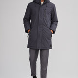 Manteau d'hiver mi-long pour homme. Fabriqué au Québec.