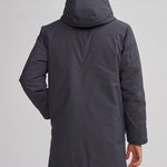 Manteau d'hiver gris pour homme. Fabriqué au Québec. Vegan.