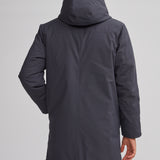 Manteau d'hiver gris pour homme. Fabriqué au Québec. Vegan.